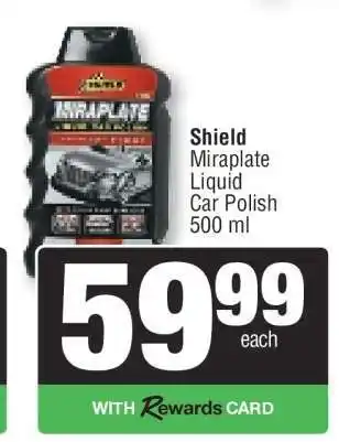 Spar Shield Miraplate Liquid Car Polish 500 ml offer