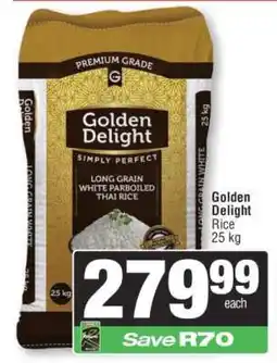 Spar Golden Delight Rice 25 kg offer