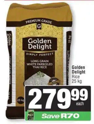 Spar Golden Delight Rice 25 kg offer