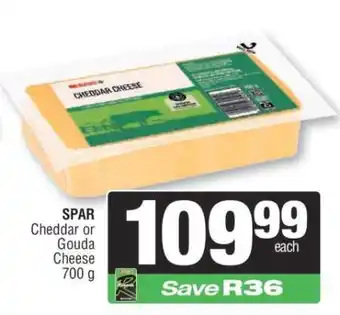 Spar SPAR Cheddar or Gouda Cheese 700 g offer