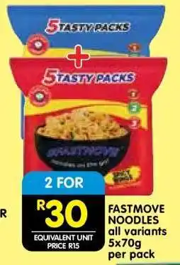 Shoprite FASTMOVE NOODLES offer