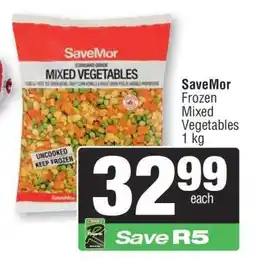 Spar SaveMor Frozen Mixed Vegetables 1 kg offer