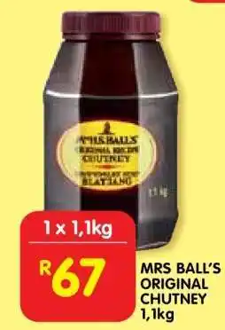 Shoprite MRS BALL'S ORIGINAL CHUTNEY 1,1kg offer