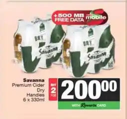 Spar Tops Savanna Premium Cider Dry Handies offer