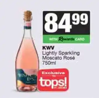 Spar Tops KWV Lightly Sparkling Moscato Rosé offer