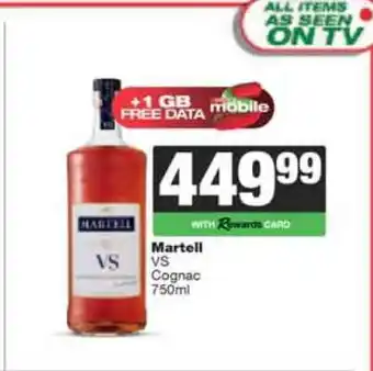 Spar Tops Martell VS Cognac offer