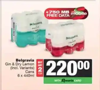 Spar Tops Belgravia Gin & Dry Lemon offer