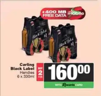 Spar Tops Carling Black Label Handies offer