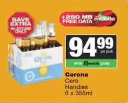 Spar Tops Corona Cero Handies offer