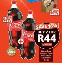 Checkers Coca-Cola Original Taste Less Sugar Cold Drink offer