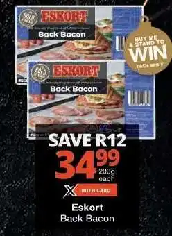 Checkers Eskort Back Bacon offer