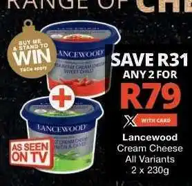 Checkers Lancewood Cream Cheese offer