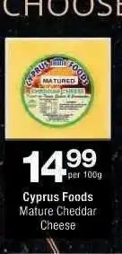 Checkers Cyprus Foods Mature Cheddar Cheese offer
