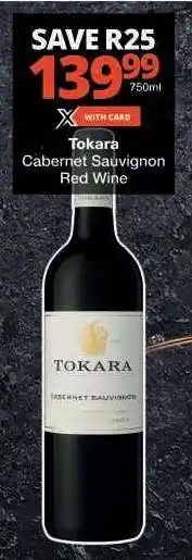 Checkers Tokara Cabernet Sauvignon Red Wine offer