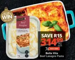 Checkers Bella Vita Beef Lasagne Pasta offer