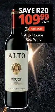 Checkers Alto Rouge Red Wine offer