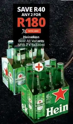 Checkers Heineken Beer All Variants offer