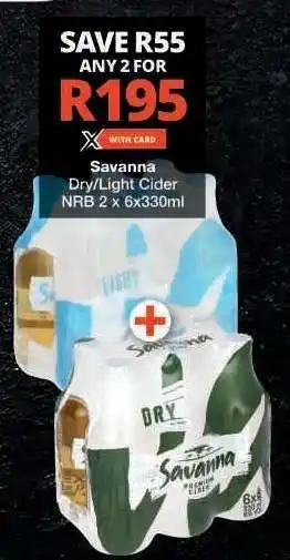 Checkers Savanna Dry/Light Cider offer