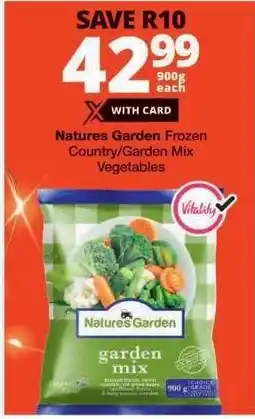 Checkers Natures Garden Frozen Country/Garden Mix Vegetables offer