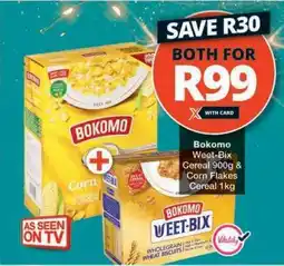 Checkers Bokomo Weet-Bix Cereal 900g & Corn Flakes Cereal 1kg offer