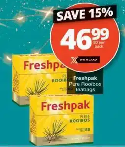 Checkers Freshpak Pure Rooibos Teabags offer