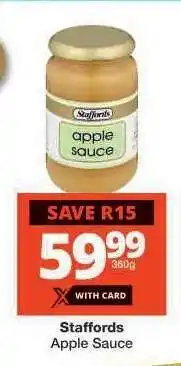 Checkers Staffords Apple Sauce offer