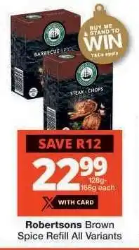 Checkers Robertsons Brown Spice Refill All Variants offer