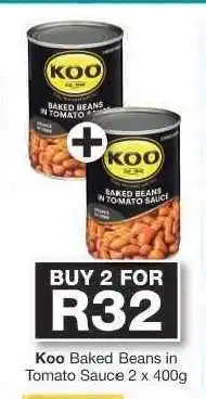 Checkers Koo Baked Beans in Tomato Sauce offer