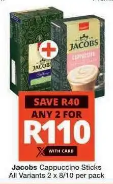 Checkers Jacobs Cappuccino Sticks offer