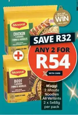 Checkers MAGGI 2 MINUTE NOODLES offer