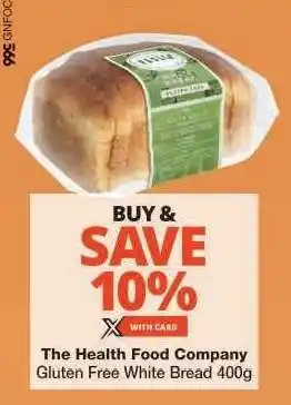 Checkers The Health Food Company Gluten Free White Bread 400g offer