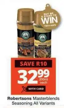Checkers Robertsons Masterblends Seasoning All Variants offer