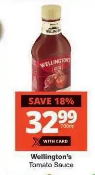Checkers Wellington's Tomato Sauce offer