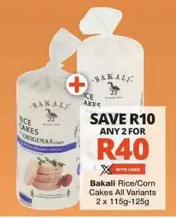 Checkers Bakali Rice/Corn Cakes offer
