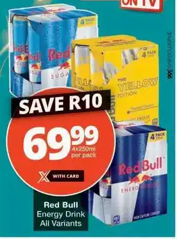 Checkers Red Bull Energy Drink All Variants offer