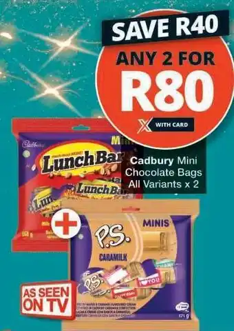 Checkers Cadbury Mini Chocolate Bags offer
