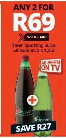 Checkers Tiser Sparkling Juice offer