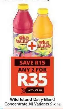 Checkers WILD ISLAND DAIRY BLEND CONCENTRATE offer