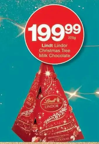Checkers Lindt Lindor Christmas Tree Milk Chocolate offer