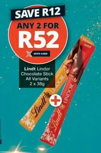Checkers Lindt Lindor Chocolate Stick offer