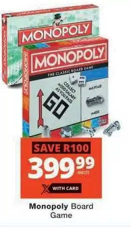 Checkers Monopoly Board Game offer