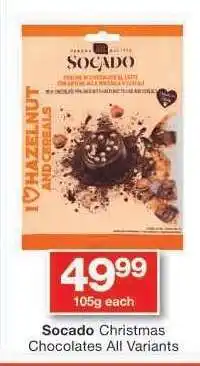 Checkers Socado Christmas Chocolates All Variants offer