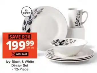 Checkers Ivy Black & White Dinner Set offer