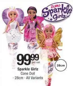 Checkers Sparkle Girlz Cone Doll offer