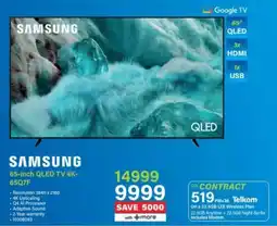 Incredible Connection SAMSUNG 65-inch QLED TV 4K-65Q7F offer
