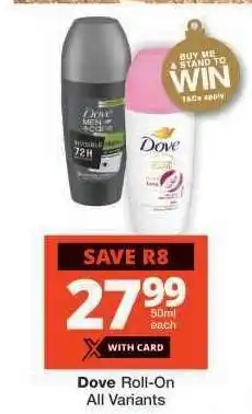 Checkers Dove Roll On offer