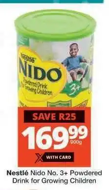 Checkers Nestlé Nido No.3+ Powdered Drink for Growing Children offer