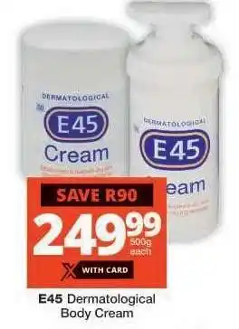 Checkers E45 Dermatological Body Cream offer