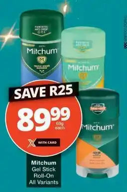 Checkers Mitchum Gel Stick Roll-On offer