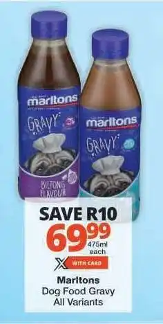 Checkers Marltons Dog Food Gravy offer
